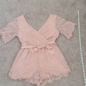 Pink Lace Jumper
